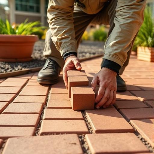 Brick paver installer